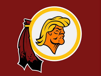 Washington Orangeskins donald trump football nfl orange redskins trump washington washington redskins