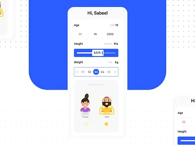 Gym Sign up app for weight and height measurement
