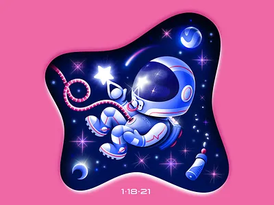 π BABY OCTON π art direction astronaut baby baby announcement childrens illustration cosmos design illustration illustrator kids kids art nasa outer space procreate san diego space spaceman