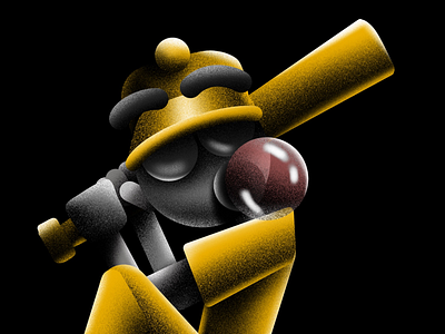 Batter up! baseball batter fuzzie gum hank swing texture