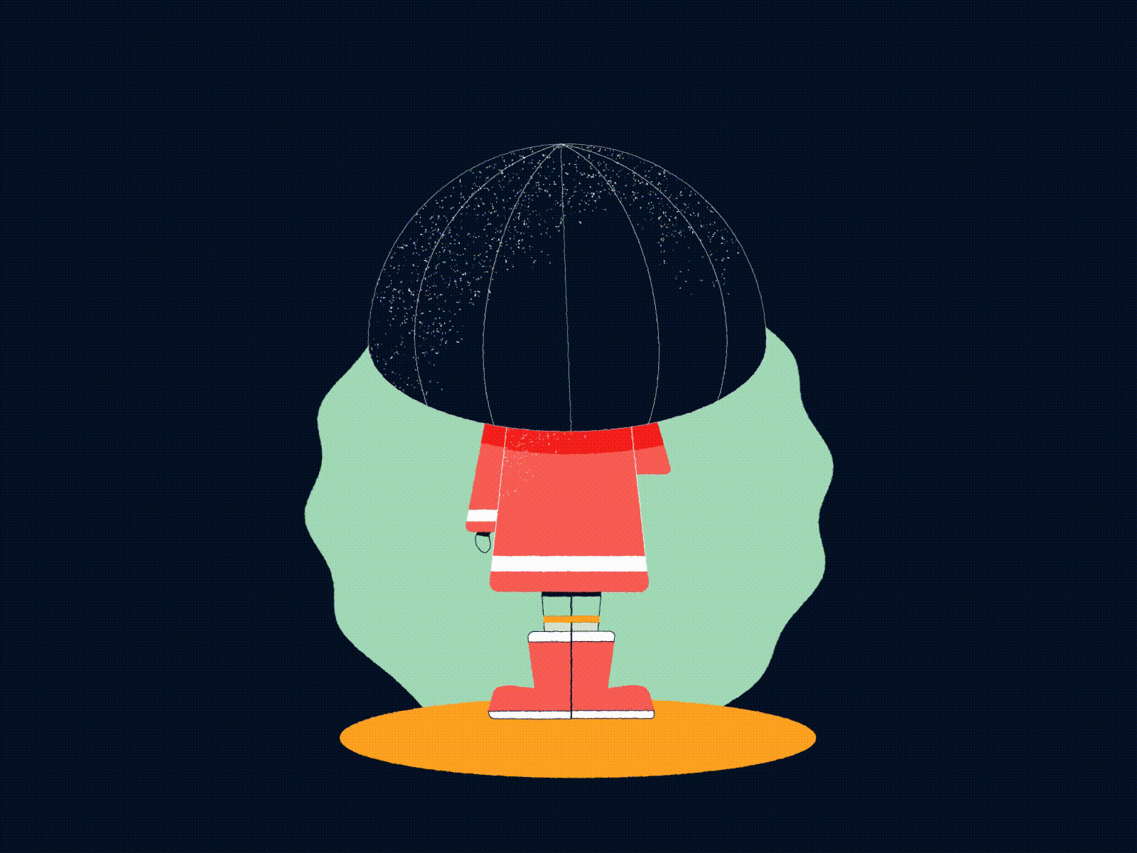 Rainy Days! adobe after effects adobe illustrator autumn caracter design fall girl illustration inctober inktober motion mushrooms october plants procreate rainy umbrella vectober vector vibe