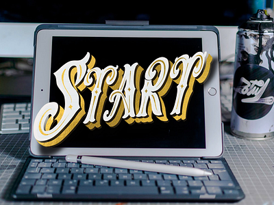 ▶️Start ⭐️ art calligraphie calligraphy digital ipad procreate start type victorian