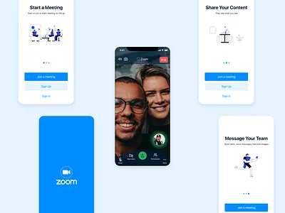 Zoom Video Call App - challenge app app ui concept design ui ui app ui update ux zoom