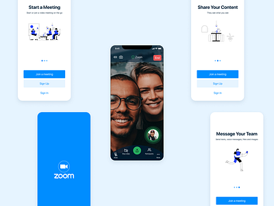 Zoom Video Call App - challenge app app ui concept design ui ui app ui update ux zoom