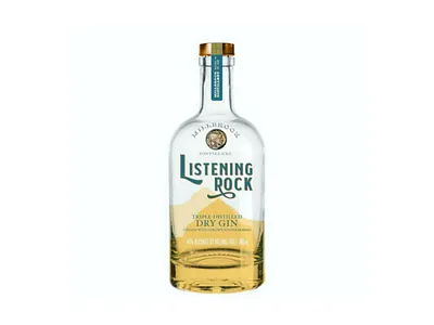 Listening Rock Gin alcohol branding consumer gin nature packaging spirits spiritual