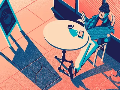 Autumn afternoons editorial illustration illustrator