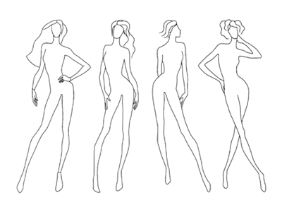 woman's secret abstraction clothes colored lines drawing fashion girl illustration model mosaic pattern show style video woman