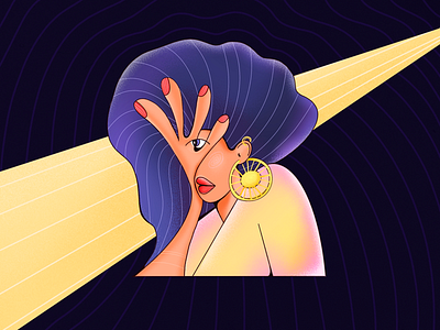 Eye catcher design eye gradients procreate surreal trippy