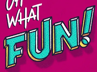 Oh what fun! 3d lettering procreate texture