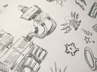 Brandery Mural Sketches art design illustration makers mural