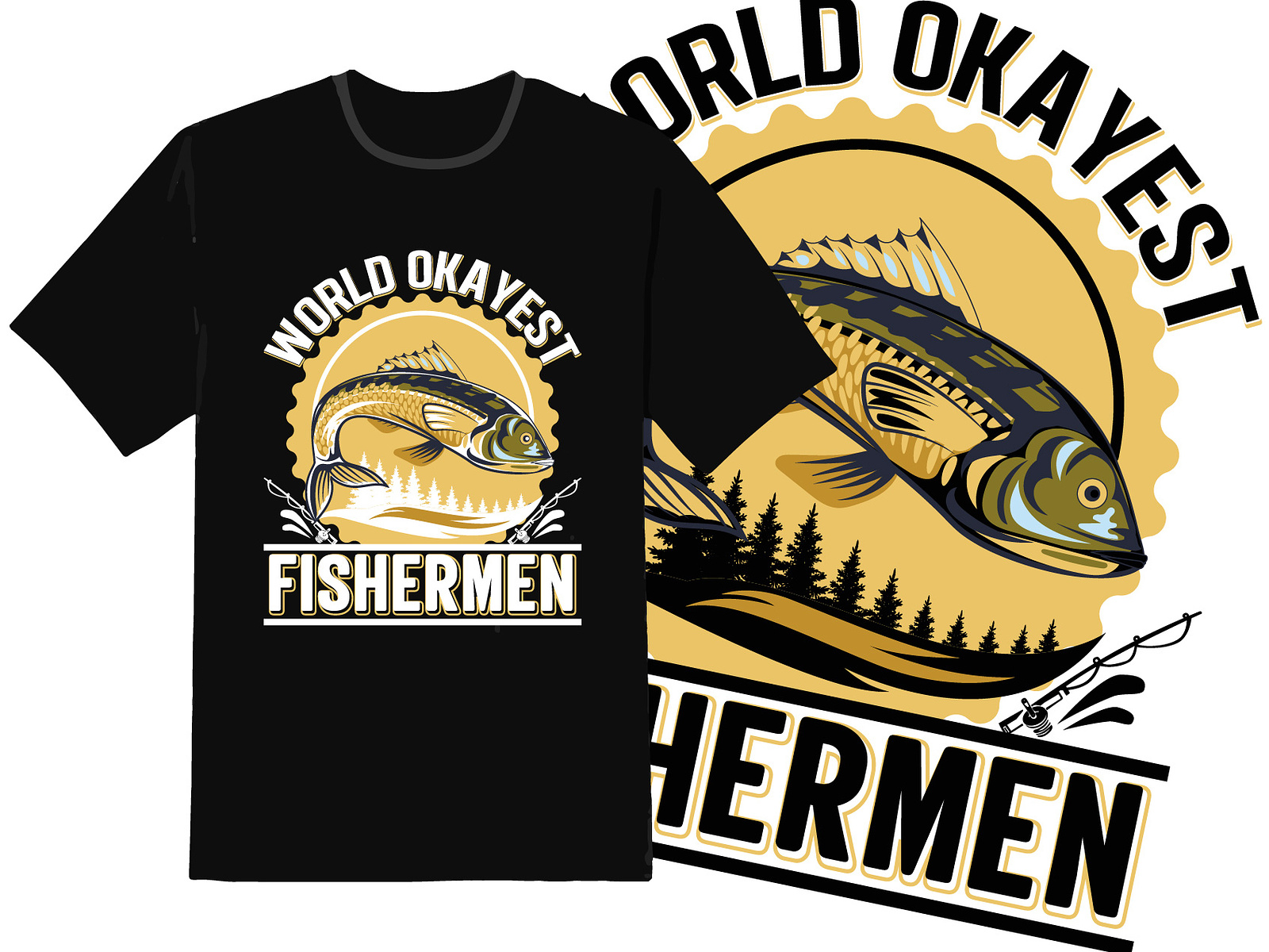 Fishing T-shirt Design | Fishing Shirt Design |Fish Tee by Mousumi ...