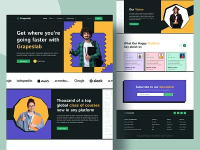 Online Courses Website - UI Design best designer elearning homepage design landing page online course popular design popular designer top designer ui designer uiux designer ux designer web web design web design 2023 web design ui website website concept website designer website redesign website ui