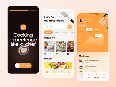 Recipe — Mobile app app app design cooking food healthy ios mobile app mobile ui recipe recipe app ui