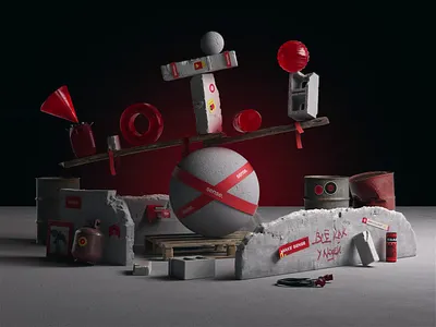 Bricks and woods 3d 3d render after effects animation cinema 4d motion motion graphics octane render render