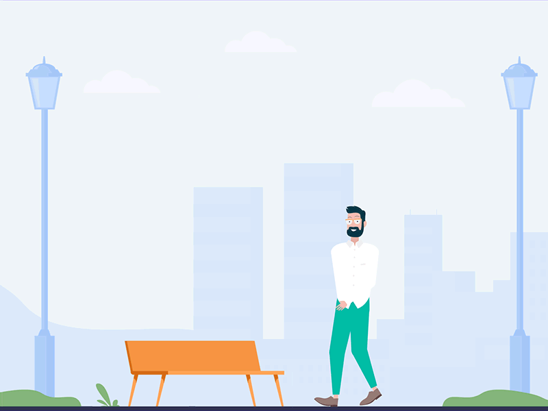 Double bounce walk cycle animation - Explainer animation 2d 2d animation after effects animation character character animation character design double bounce explainer explainer animation explainer video gif gif animation illustration minimal mograph workflow motion motion design motion graphics walk cycle