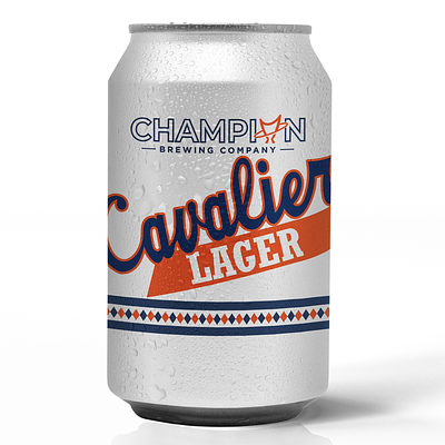 Label Design for Exclusive Beer of the University of Virginia graphic design label logo