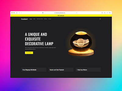 Frashmrt - Glowing Crystal Ball Lamp Selling E-Commerce Website cart e commerce design ecommerce engagement home page lamp landing page marketing online store product page shop shopify shopify website store ui ui design web web design website website design