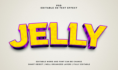 Jelly 3d editable psd text effect editable text effect