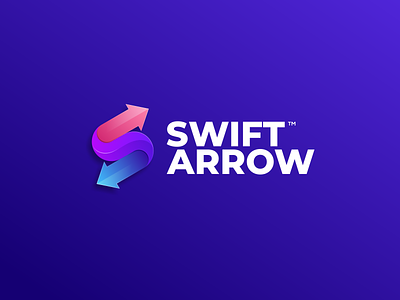 Swift Arrow Logo brand branding colorful design identity illustration logo simple