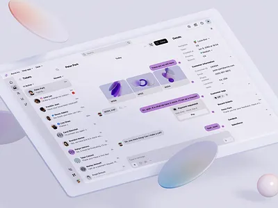 CS platform | Call integration 3d calls cs dashboard mockup spline ui
