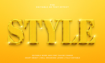 Style 3d editable psd text effect editable text effect