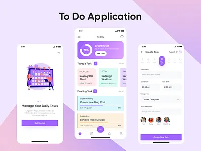 To-do List Application Mockup calender app daily task management management app to do list todolist work management app