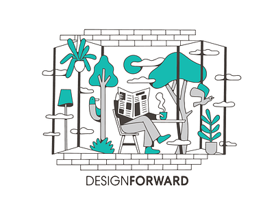 Aragon Design Forward illustration artist community illustration design drawing enviroment graphic design homes illustration illustrator simple illustration
