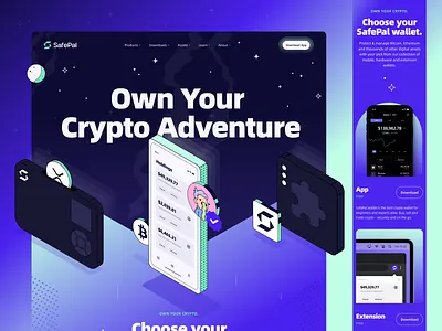 SafePal Web Design design graphic design interface landing page ui user experience ux web web illustration website