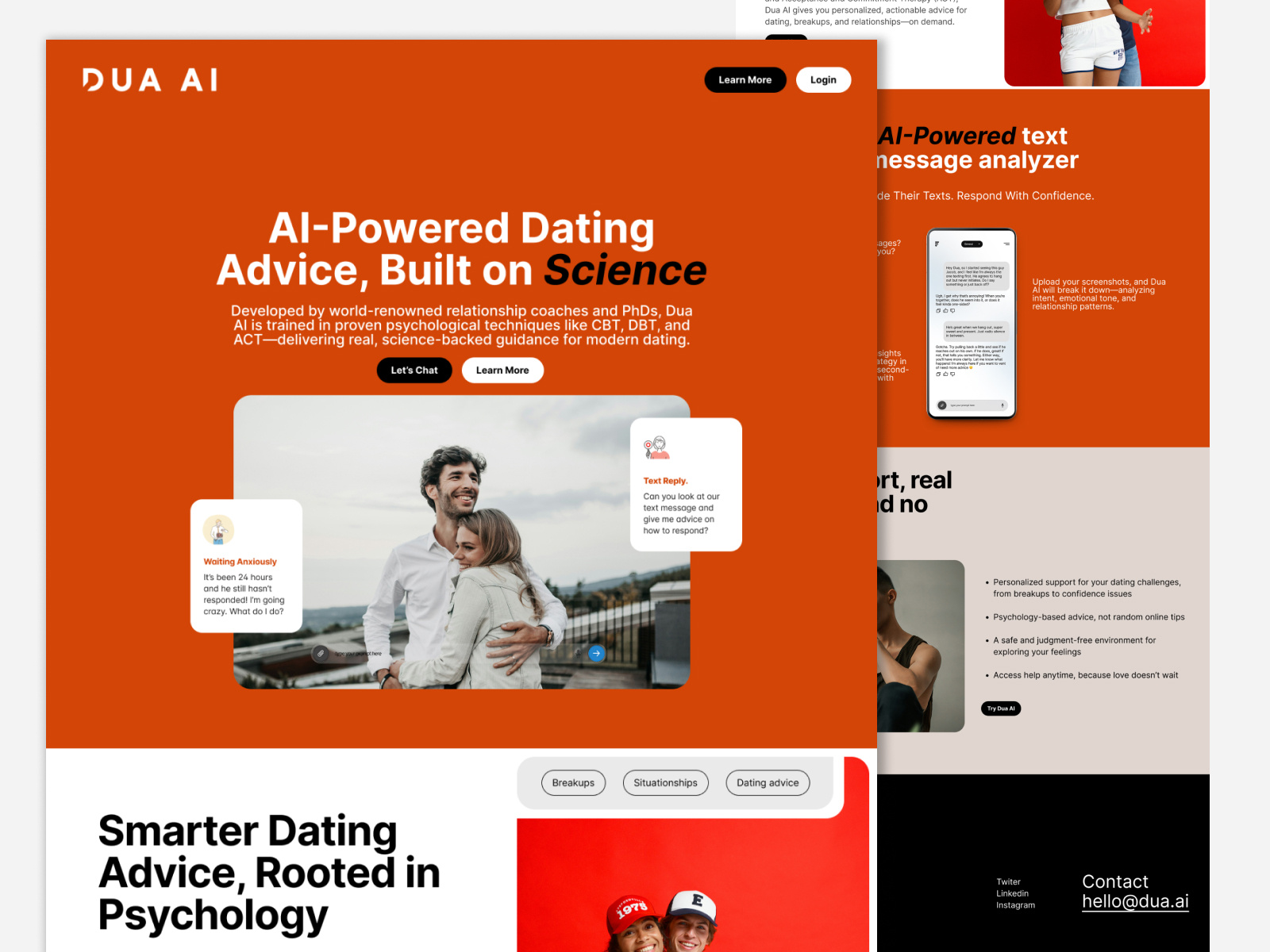 DUA AI Landing Page ai branding design ux dua ai figma ui figma ui ux figma ux ui ui ux ui ux designer website design website ui website ux