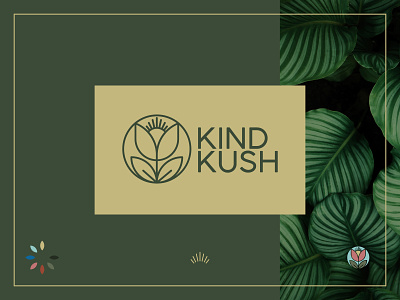 Kind Kush branding business cannabis flower logo new nj plants retail small business sun visual identity