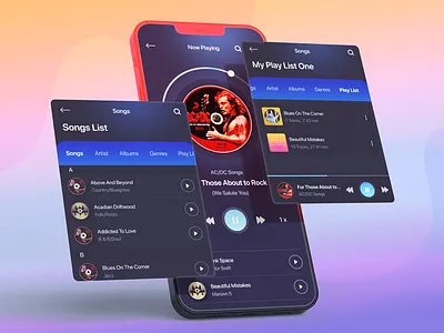 Music Player App app design mobile app music app music player app ui design ux design