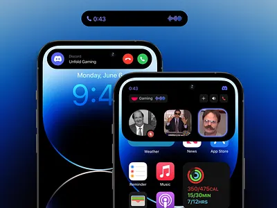 Island Concept apple discord dynamic island gaming ios mobile mockup office product ui ui design ux