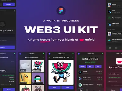 Web3 UI Kit app app design chrome extension crypto crypto app figma freebie mobile app mockup product ui ui design ui kit ux wallet web web app web3