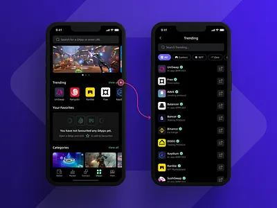 SafePal DApp Store app app design mobile app mockup product ui ui design ux web web3