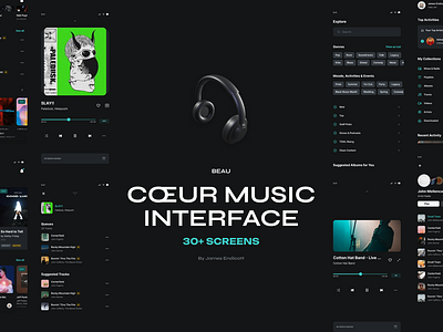 Cœur - iOS Music Player UI app deezer music music player music ui music ui kit spotify tidal ui ui kit uikit user interface