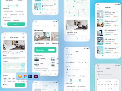 BookLe - Booking UI kit Concep - VOL-02 booking directory listing ticket ui ux