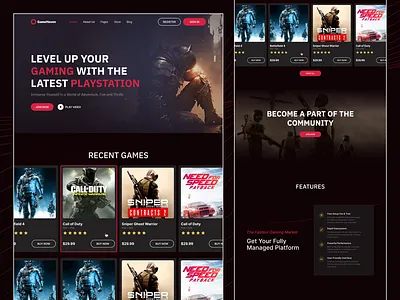 Play Station Web Design Landing Page app colors concept digitaldesign hue landingpage productdesign saturation uidesign uiux userinterface uxdesign