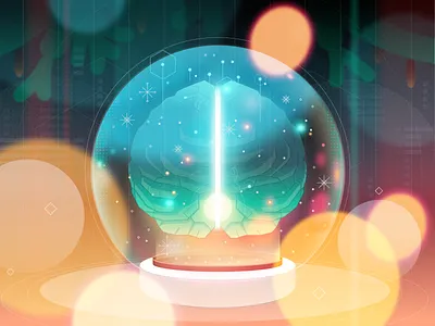 Artificial Intelligence Snowball concept