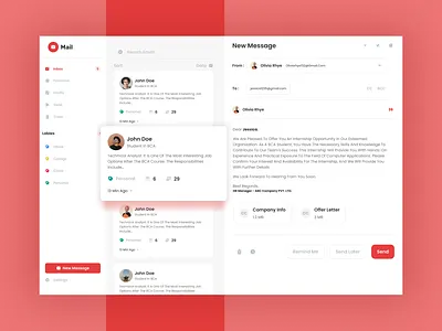 Gmail Redesign Challenge dashboard e mail ui design