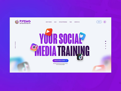 FYSMG - Social Media Training design typography ui ux web website