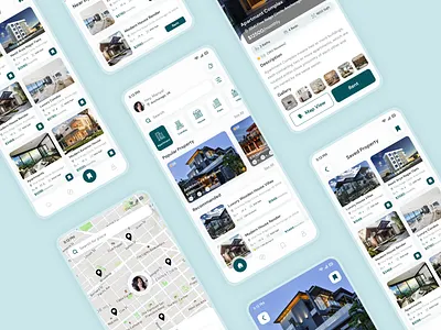 Property rental app Re-design app property app property rental app property rental app ui rental mobile app ui templates uiux