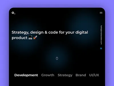 Onestack Web UI dark design landing project ui ux web web page