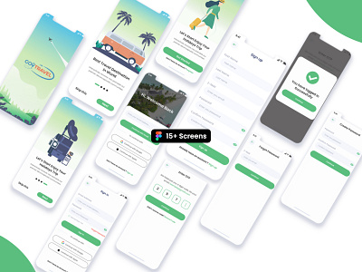 Gotravel - Travel Mobile App ios Ui Kit Template. app booking ui kit hotel ios mobile tour tour booking tourism travel travel booking ux vacation