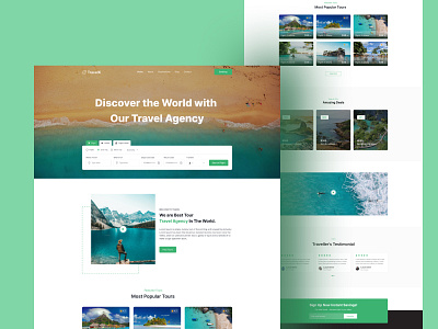 Travel Landing Page Design landing design landing page landing page design landing page ui travel landing page design travels travels landing page travels websites ui design