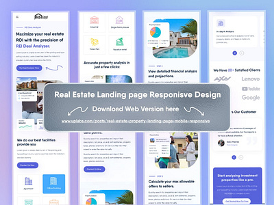 Real Estate & Property Landing Page (Mobile Responsive) property property booking property home page property landing page property landing page website property listing property responsive design property web real e state website real estate web real estate website real estate website ui
