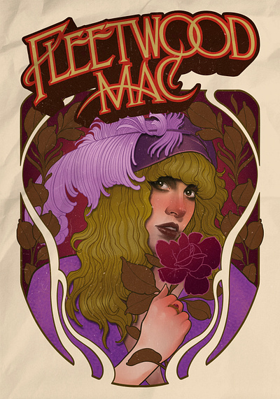 Fleetwood Mac Poster band branding design illustration merch merchdesign music musicposter poster