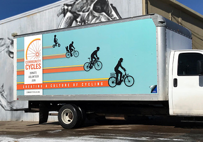 Pro Bono Truck Wrap for Non Profit cycling design graphic design non profit truck wrap wrap