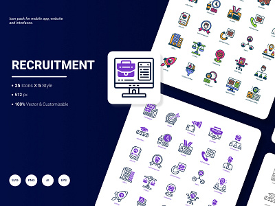Recruitment Icon Pack career employee icon job leadership manager office person recruitment success support teamwork