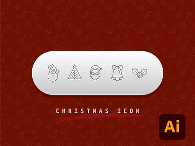Christmas-inspired Icon christmas ai christmas icon christmas set