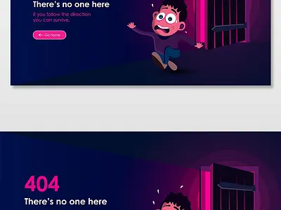404 - There's No one here! design graphic design ui web ui